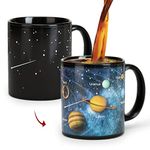 MUGKISS Color Changing Mug 11oz, Ceramic Heated Coffee Mug of Novelty Solar System Mug, Christmas Gift for Family, Friends and Lover