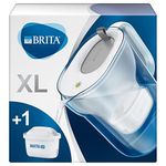 BRITA Style XL water filter jug for reduction of chlorine, limescale and impurities, 3.5L - Grey