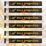 30 pcs Gold spraklers (18") Perfect for Weddings Birthday Parties Halloween Bonfire Night Christmas and New Year - 6 Packs (30 Sparklers)