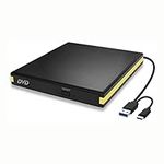 USB 3.0 External DVD Drive, Portable CD DVD Drive Player External CD Burner Reader Writer Disk Drive for Laptop Desktop MacBook Mac OS Windows 10 8 7 XP Vista