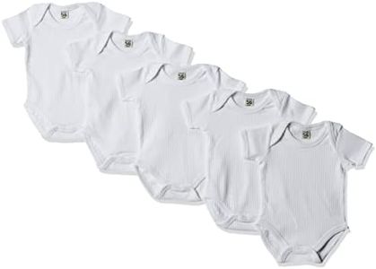 Care Body SS (5-pack), Body Maniche Corte Unisex - Bimbi 0-24, Bianco White (100), 9-12 mesi