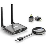 Wireless HDMI, HDR/5GHz Wireless HDMI Transmitter and Receiver, HDMI/VGA Dual Screen Wireless Cast Video/Audio of Laptop/PC/Camera/Cable Box onto HDTV/Projector/Monitor,TikTok/YouTube/Netfix,165FT/50M