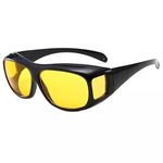 HIPPON HD Vision Day & Night: Polarized UV Protection Sunglasses for Enhanced Clear Vision Driving Goggles Ideal for Bikes and Cars. Anti-Glare Yellow Lens Eyewear