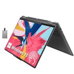 Lenovo Yoga 7i 16" WUXGA 2 in 1 Touchscreen Laptop (Pen Not Included), Intel Core i7-1355U, 16GB LPDDR5, 512GB SSD, Backlit Keyboard, Fingerprint Reader, Wi-Fi 6E, Win 11, Gray, 32GB Hotface USB Card