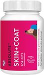 Drools Absolute Dog Supplement Tablet, Skin+ Coat 400g 110 Pieces Jar | Turmeric Flavour | Supports Skin& Food Sensitivity | Supports Skin Natural Barrier | Nutrients Rich Botanical