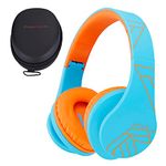 PowerLocus Kids Headphones Over-Ear, Bluetooth Wireless Headphones for Kids,with Microphone, Safe 85DB Volume Limited, Foldable with Carry Case, Audio Cable, Micro SD mode for Online Classes,PC,Phones