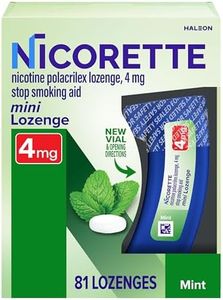 Nicorette 4 mg Mini Nicotine Lozenges to Quit Smoking - Mint Flavored Stop Smoking Aid, 81 Count