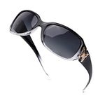 LVIOE Polarized Sunglasses for Women, Fashion Butterfly Decoration Driving Fishing-99.99% UV Protection CLS022