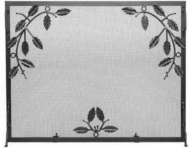 Minuteman International G-3830 Weston Fire Screen with Leaf Motif