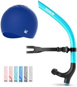 ZIONOR Unisex-Adult Snorkel with Swim Cap, Snorkeling for Lap Swimming Training in Pool and Open Water