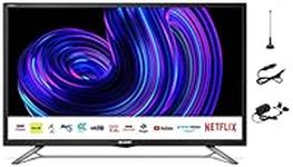 SHARP 24” Smart LED TV 12V/24V For Caravan, Motorhome, Boat, Truck, Freeview Play, WiFi Streaming, Freeview HD, Satellite HD, Saorview, Netflix & Prime, HDMI, USB Mains & 12V Included 1T-C24EE2KF2UBM