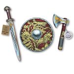 Liontouch Viking Toy Sword, Shield & Axe for Kids | Chief Harald’s Medieval Play Set in Foam for Children’s Pretend Play with Norse Theme | Safe Weapons & Battle Armor for Dress Up & Costumes