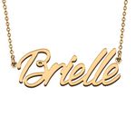 HUAN XUN 18K Gold Elegant Customized Name Necklace Brielle for Best Friend Birthday Gifts