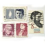 HISTORICAL INDIA - USA 4 Stamps John F Kennedy -1964, Lucy Stone -1965_79, Sidney Lanier Poet -1972, Eisenhower - 1970 Rare Collection