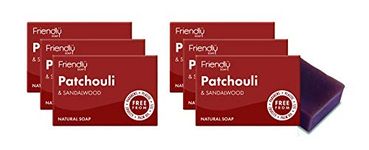 Friendly Soap Natural Patchouli & Sandalwood Soap 95g (Pack of 6)