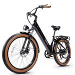 CEAYA Electric Bike Aluminum 26IN Urban E bike 15MPH 20Ah 60KM Distance Fat Tyre Electric Bicycle Men Womens Pedal Assist with 7 Speed Shifter,Front Suspension,Disc Brake,Digital Display