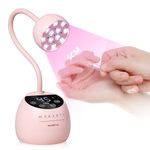 Makartt Intellisense UV Nail Lamp Mini Cordless LED Nail Light for Nail Polish, Cylindrical Lithium-ion Rechargeable Cell lMR18650-1500mAh