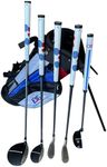 Fingerprints Junior Golf Club Set - Driver, Hybrid, 7i, PW, Putter with Stand Bag - Multiple Sizes - RH and LH (Golf Club Set for Kids 52"-60" Tall (~Age 9-12), Right)