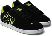 DC Men's Net Sneaker, Black/Lime Gr