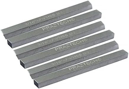 Praztech 5 Pcs 3/16'' x 3/16'' x 2-1/2'' HSS Square Tool Bit Lathe Fly Cutter Mill Blank