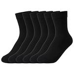 6 Pairs Womens Bamboo Socks, Super Soft, Odour Resistant, Breathable, Thin Dress Socks Ladies Socks Womens Socks(Black)