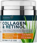 NUVADERMIS Collagen & Retinol Face Moisturizer - Anti Aging & Anti Wrinkle - Sensitive Skin Safe - Daily Hydrating Skin Care for Women & Men - Pump, 1.7 oz