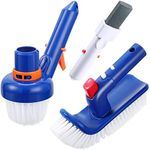 Weewooday Swimming Pool Cleaning Tool Set 180 Degree Rotation Handle Brush Pool Corner Vacuum Brush Pumice Stick Cleaner for Removing Swimming Pool, Bath, Kitchen, Spa, Household, Household Cleaning
