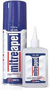 MITREAPEL Super CA Glue with Spray Adhesive Activator, 3.5 oz, Easy Bonding, Powerful Professional Adhesive, Quick Cure Time, Clean Application, Compatible With Multiple Materials