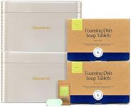 CLEANOMIC Foaming Dish Soap Tablets and Tablet Tin Bundle (2 Pack)