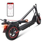 TYOKUM Electric Scooter, Electric Scooters Adult, 10” Flat-Free Solid Tires, 20-30km Range, 3 Speed Mode, Foldable Electric Scooters with APP, Double Braking System E Scooter for Adults and Teens