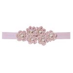 Prapti Handicrafts Crochet Flower Headband For Newborn Baby Girls Infants Toddlers Photo Shoot Birthday Gift 0 to 1 year (Pack of 1 (peach)