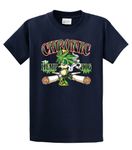 Marijuana T-Shirt Chronic The Hemp Hog-navy-medium