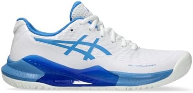 ASICS Women's Gel-Challenger 14 Tennis Shoes, 10, White/Blue Coast