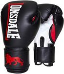 Lonsdale Challanger 2.0 Boxing Gloves, 12 oz, Black/White