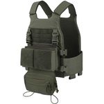 KRYDEX GEAR FCS Tactical Vest Plate Carrier Low Profile Airsoft Vest Adjustable MOLLE Plate Carrier Chest Protector for Paintball Game Training Outdoor Hunting CS (Ranger Green)