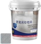 Self Leveling Epoxy Colored Sand Floor Paint, Fast Drying, Stain-Resistant For Concrete Tile Wood Countertop Decorative Finish (Grey-B)