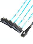 CableCreation Internal Mini SAS 36pin SFF-8087 to (4) 29pin SFF-8482 connectors with SATA Power,1M