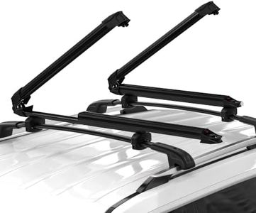 Ski & Snowboard Rack Lockable for Car Roof with Sliding Extension