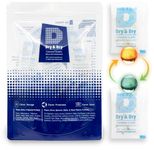 Dry & Dry 5 Gram [50 Packs] Food Safe Orange Indicating(Orange to Dark Green) Mixed Silica Gel Packets - Rechargeable(FDA Compliant)