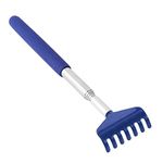 11ZHIOPRO Back Scratcher, Stainless Steel Back Scratcher Massager, Telescoping Scratching Tool, Portable Extendable Back Scratcher with Telescopic Handle for Human & Pet (Blue)1