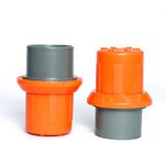 VAYAL IRRIGATIONS® 63 mm/ 50 mm Drip Irrigation Flush Valve | Virgin PVC Orange with Rubber Seal | for Drip Irrigation and Rain Water Harvesting | Pack of: (1)