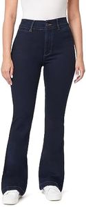 kensie Jeans Women's High-Rise Welt Flare 32-Inch Inseam, Size 0-14, Rinse, 8