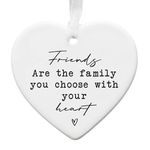 "Friends are the family you choose" Ceramic Keepsake Heart Gift | Friendship Gift | Best Friend Gift | Bestie Gift | Friendship Group Gift