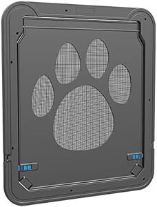 (30cm W x 36cm H) - PETLESO Pet Screen Door Automatic Lock Dog Door for Screen Dog Door Outdoor