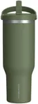 Hydrapeak Nomad 40 oz Tumbler with Handle and Sip Lid, Leakproof Tumbler, Tumbler Lid Straw, Double Insulated Tumblers, 32oz Double Insulated Cup Straw, Stainless Steel (Sage Leaf)