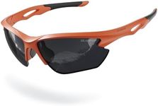 DEAFRAIN Polarized Sports Sunglasses for Men Women Baseball Tennis Cycling Running Fishing Orange Glasses TR90 Unbreakable Frame UV Protection