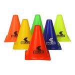 Belco Sports Agility Training Marker Cones for Football Fitness Track and Field Kids Cricket Plastic 6 Inch Cone Marker Set Multicolor (Pack of 12, Multicolor)