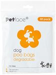 Petface No Mess Tie-Handle Degradable Dog Poop Bags, Pack of 50 Black