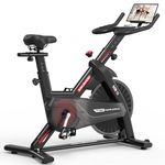 Sparnod Fitness SSB-13 Spinning Bike for Home Use – Pro Magnetic Resistance System,15kg Flywheel, LCD Monitor with Pulse, 4-Way Adjustable Seat, Heavy Duty Steel Flywheel, Max weight 150kg