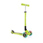 Globber Primo Foldable Scooter | Light Up Wheels | 3-Wheel Kick Scooter for Kids Ages 3-7 | Scooter with Safe, Non-Slip Deck & Premium Brakes | 3-Height Adjustable Handlebar | Scooter for Boys & Girls